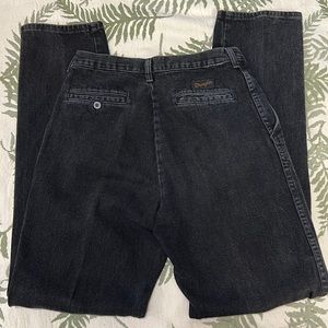Pleated Wranglers Rodeo Vintage 31x36 High Rise Jeans Black EUC VTG 90s Western